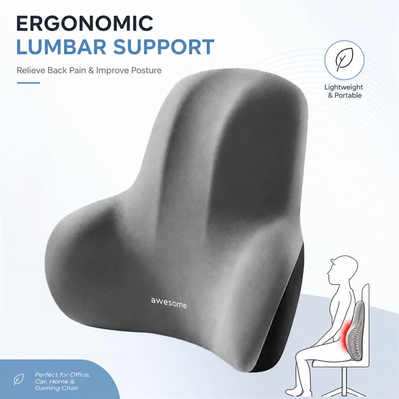 Gaming Chair Cushion - 1 Pcs Memory Foam Lumbar Support