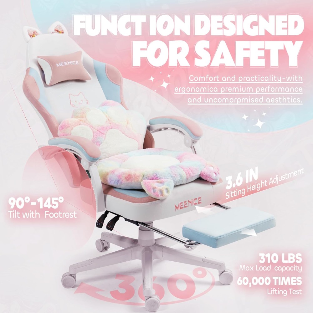 Gaming Chair Cute with Cat Ear - Gaming Chair Cushion recension och pris