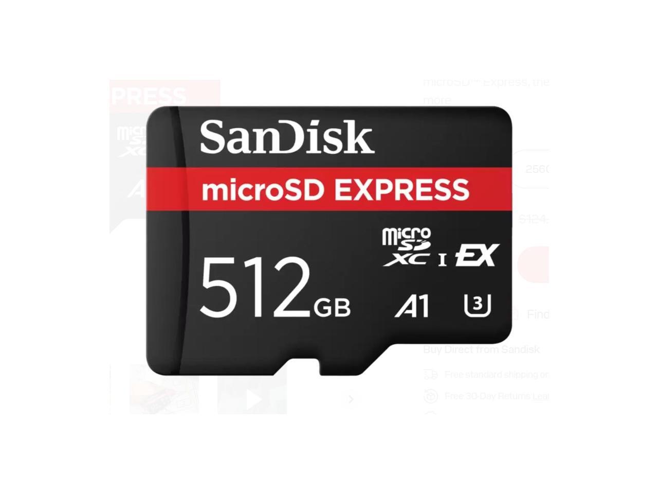 SANDISK 512GB microSD Express  - Gaming Console Box recension och pris