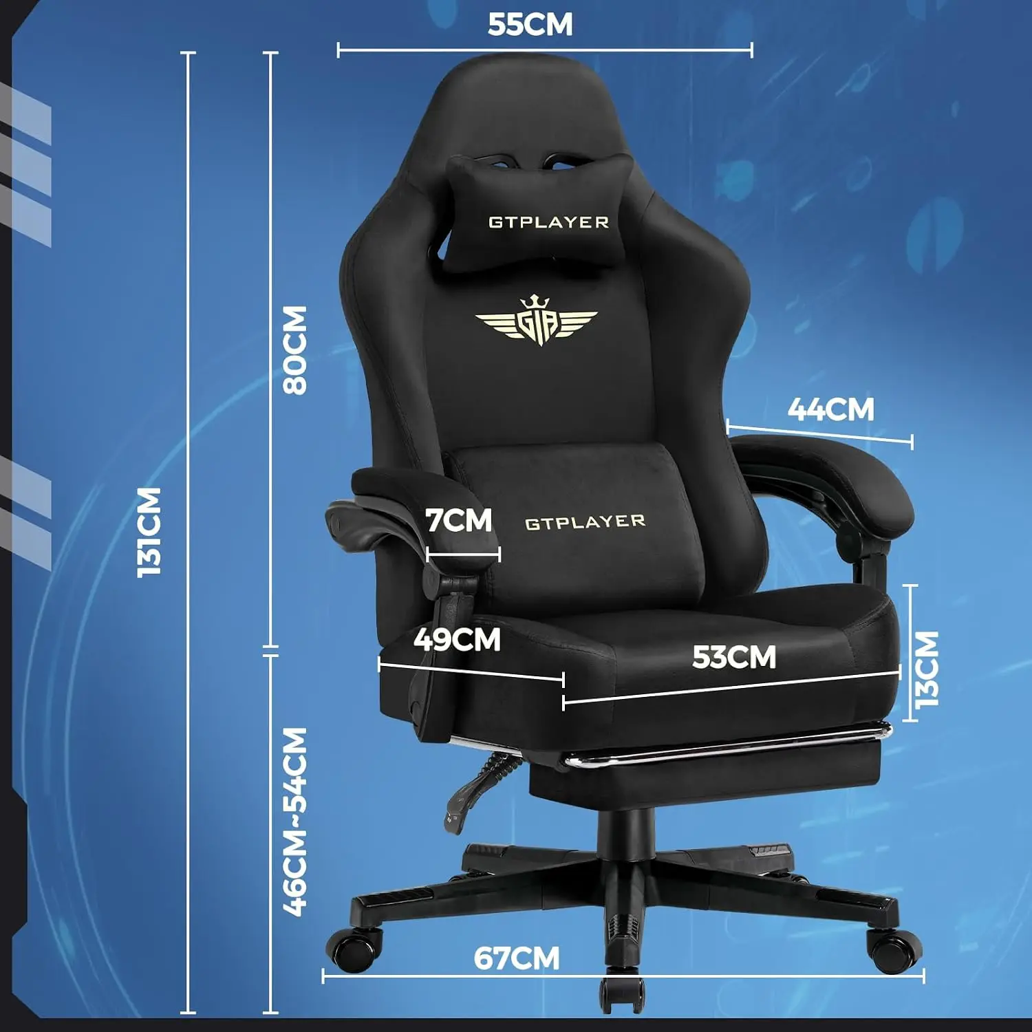 Big and Tall Gaming Chair Fabr - Gaming Chair Cushion recension och pris