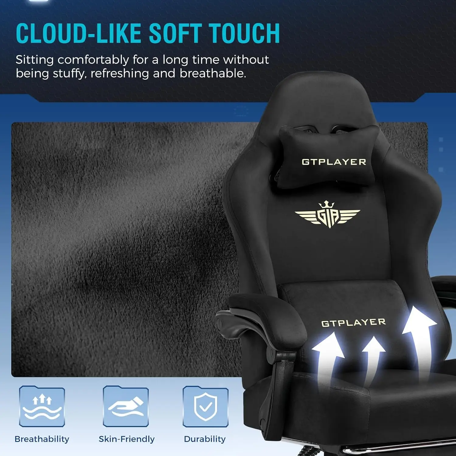 Big and Tall Gaming Chair Fabr - Gaming Chair Cushion recension och pris