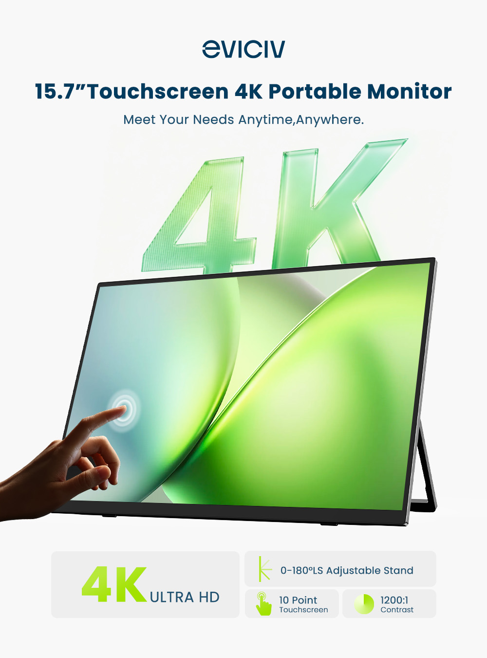 EVICIV 4K Portable Monitor 10- - Gaming Console Types recension och pris