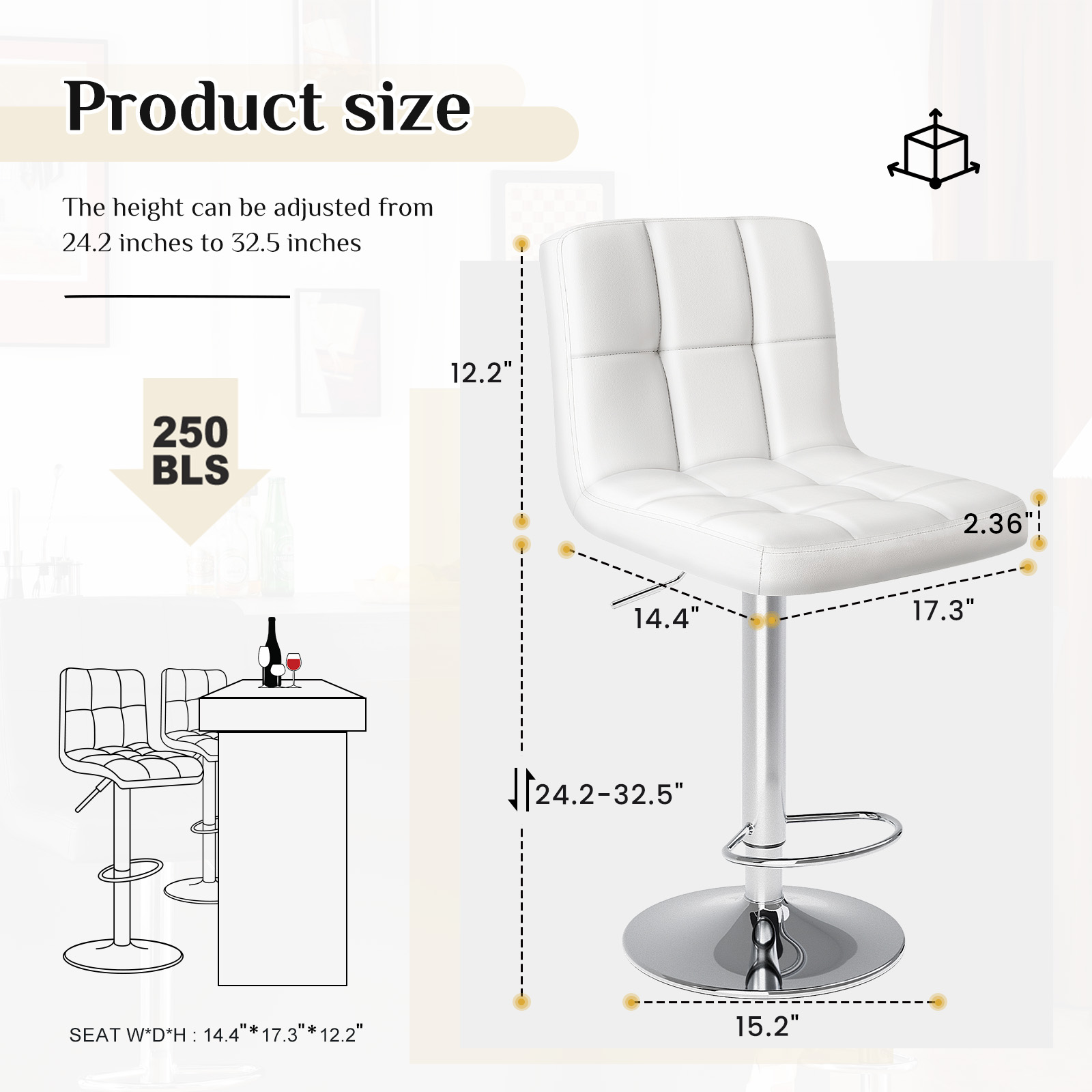 JHK Ergonomic Armless PU Leath - Gaming Chair Cushion recension och pris