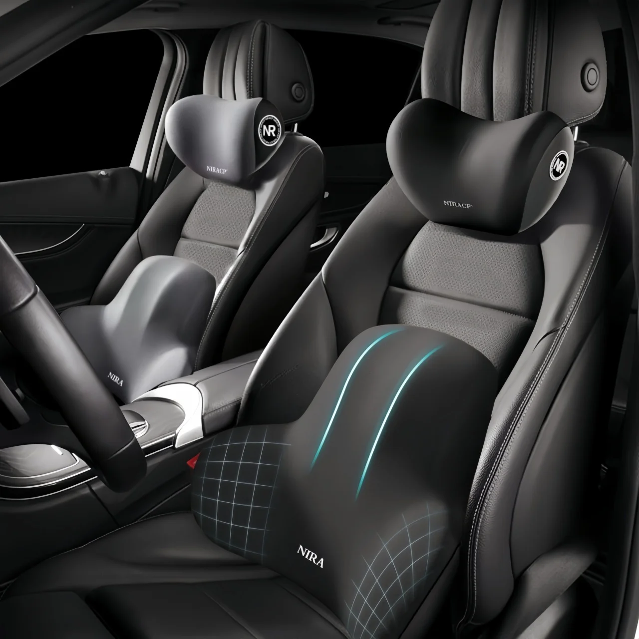 Car Seat Neck Pillow & Lumbar  - Gaming Chair Cushion recension och pris